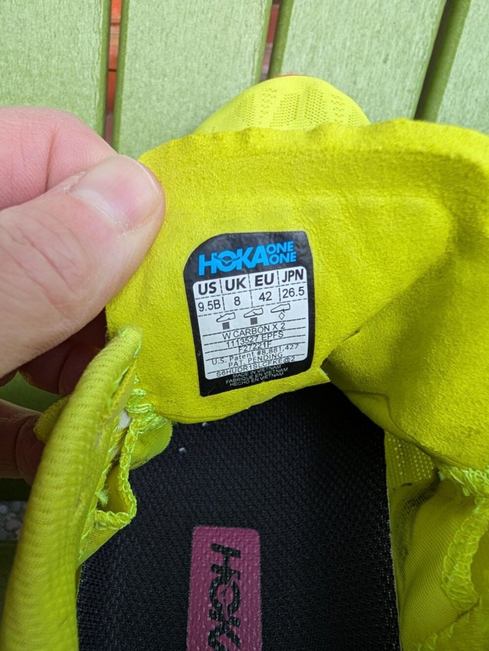 Hoka Carbon X2 Women's 9.5 - Bright Yellow - Picture 5 of 6